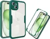 A product shot of an iPhone 15 case with a screen protector. Produktbild-Vorschau