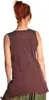 Etno tunika, blúzka s dlhým šiltom z bavlny "Obliq", hnedá Náhľad obrázku produktu 2