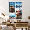 MuchoWow® Wandteppich Wandbehang Schottisches Hochlandrind Produktbild-Vorschau 6