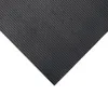 A black rubber mat with a ribbed texture, shown from a diagonal angle against a white background. Produktbild-Vorschau