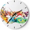 Wanduhr - Rund - Glasuhr - Flagge Karneval Brasilien - Produktbild-Vorschau 1