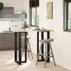 Möbel Bartischbeine T-Form 2 Stk. Schwarz 60x35x(110-111) Produktbild-Vorschau 2