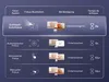 A comparison chart showing different focus systems for a projector, with illustrations and feature descriptions. Produktbild-Vorschau