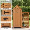 HOMAVO Gerätehaus Holz mit Kaminholzregal & UV-Schutz Produktbild-Vorschau 3