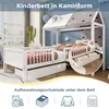 Kinderbett 90 x 200 cm im Hausdesign mit Zeltstoff & Produktbild-Vorschau 3