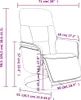 Sillón reclinable con reposapiés, color azul, tapizado en Vista previa de la imagen del producto 8