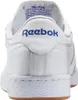 The back view of a white Reebok Club C 85 sneaker. Produktbild-Vorschau