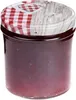 A jar of jam with a decorative lid. Produktbild-Vorschau