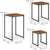 Relaxdays Beistelltisch 3er Set, stapelbar, Industrie Produktbild-Vorschau 6