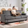 HOMCOM 3-Sitzer Sofa, Couch mit Armlehnen, Stahlbeinen, Produktbild-Vorschau 7