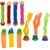 A collection of colorful pool diving toys arranged on a white background. Anteprima dell’immagine prodotto