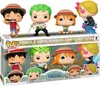 A display box containing a 4-pack of Funko Pop! figures from the anime series One Piece. Produktbild-Vorschau