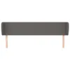 The Living Store Kopfteil mit Ohren Grau 183x23x78/88 cm Produktbild-Vorschau 3