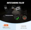 A product image showcasing a weighted vest with close-up details and comparison points. Náhled obrázku produktu
