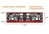2 Stück Kennzeichenhalter kurz 46 cm Rot Metallic Produktbild-Vorschau 5
