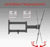 A diagram illustrating the adjustable angles of a TV wall mount. Podgląd zdjęcia produktu