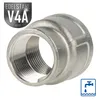 tecuro Reduktionsmuffe Edelstahl V4A (AISI 316), IG/IG 2 x Produktbild-Vorschau 2