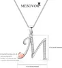 Mesovor Initiale Kette Silber 925 mit Zirkonia, Damen Produktbild-Vorschau 2
