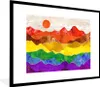 MuchoWow® Gerahmtes Poster Stolz - Regenbogen - Marmor Produktbild-Vorschau 1