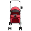 vidaXL Hundewagen Faltbar Rot 76x50x100 cm Oxford-Gewebe Produktbild-Vorschau 2