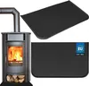 A wood-burning stove and two black protective plates are displayed against a white background. Náhľad obrázku produktu