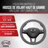 HEYNER® Housse de volant 37-39 cm pour voiture, gris, en Voir les images du produit 1
