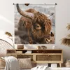 MuchoWow® Wandteppich Wandbehang Schottisches Hochlandrind Produktbild-Vorschau 6