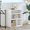 vidaXL Regál na knihy biely 60x30x71,5 cm Materiál na báze Náhľad obrázku produktu 3