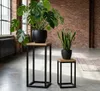Set Standpflanzenhalter, Gross Und Klein, Aus Eichenholz Produktbild-Vorschau 6