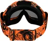Occhiali da motocross arancioni con lenti trasparenti Anteprima dell’immagine prodotto 2
