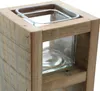 2x Windlichtsäule Wood Holz & Glas 30+40cm Produktbild-Vorschau 5