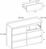 Commode 6 tiroirs Blanc Mat 100x33,5x71,5 Sideboard Armoire Voir les images du produit 4
