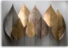 Leinwandbild Minimalismus Goldene Blätter Abstraktion 90x60 Produktbild-Vorschau 3