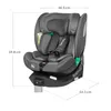 A child car seat with dimensions indicated by lines and text. Produktbild-Vorschau