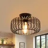 Deckenleuchte Schwarz 30cm, Modern Deckenlampe Metall E27, Produktbild-Vorschau 3