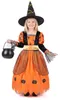 Hexen-Kinderkostüm für Halloween schwarz-orangefarben S 4-6 Produktbild-Vorschau 5