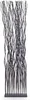 A tall, dark brown, woven room divider with a wavy, organic design, standing on a white background. Náhled obrázku produktu