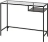 VITTSJÖ Laptoptisch, schwarz aus Metall und Glas, 100x36 cm Produktbild-Vorschau 1