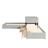 MODFU Polsterbett Eckbett 90x200 mit Ausziehbett Jugendbett Produktbild-Vorschau 9