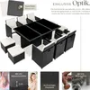 A collage of images showcasing a rattan dining set, including close-ups of its features and a lifestyle shot. Náhled obrázku produktu
