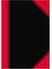 A closed notebook with a black cover and red accents on the spine and corners. Anteprima dell’immagine prodotto