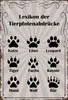 vianmo Holzschild 30x20 cm Lexikon Tierpfotenabdrücke Tiere Produktbild-Vorschau 1