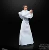 A Star Wars Princess Leia action figure in a white dress holding a blaster. Produktbild-Vorschau