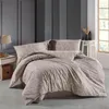 Bettwäsche 200x200 cm 3-teilig Braun Bettbezug 200x200 cm Produktbild-Vorschau 2