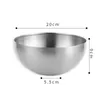 2er Set 20cm Salatschüssel Sets Schüssel Edelstahl Silber Produktbild-Vorschau 2