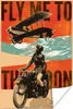MuchoWow® Poster Flugzeug - Motor - Vintage - Zitat 60x90 Produktbild-Vorschau 1