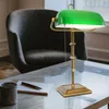 RGB LED Banker Tischlampe, bronze, Glasschirm grün, H 56 cm Produktbild-Vorschau 7