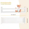 Two white shelves are shown, one with a teddy bear on it. Dimensions are indicated with text and lines. Náhľad obrázku produktu