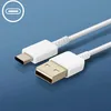 A white USB-C to USB-A cable is shown on a blue background. Produktbild-Vorschau