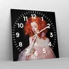 Wanduhr - Quadrat - Glasuhr - Erz Frau Rose - 30x30cm - Produktbild-Vorschau 4